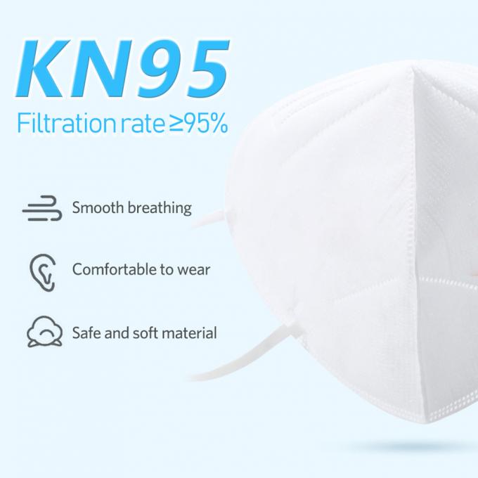 KN95 máscara médica descartável KN95 não tecido que dobra a meia máscara protetora