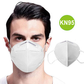 China KN95 não tecido que dobra o meio plano vertical da dobra da máscara protetora com Earloop elástico fábrica