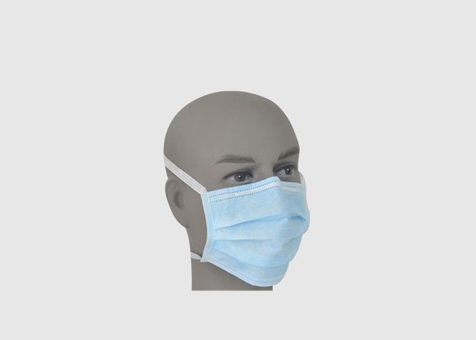 Earloop azul a máscara protetora uma segurança de três camadas protetora com o grampo ajustável do nariz